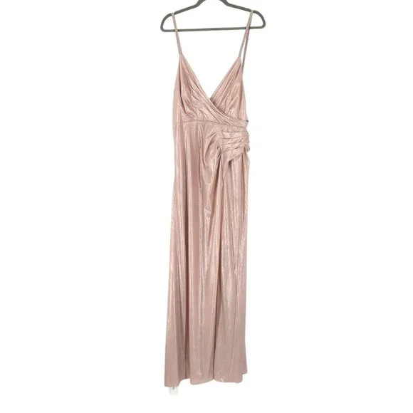 NWT Retrofete Yesi Lamé Maxi Dress in Dusty Pink